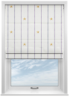 Merrily, Merry Stripy Violet - Roman Blind